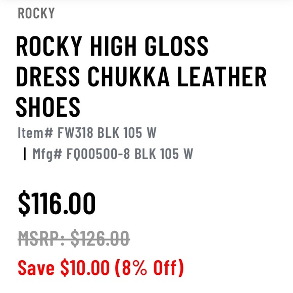 Rocky high gloss Patriot chukka main image 7